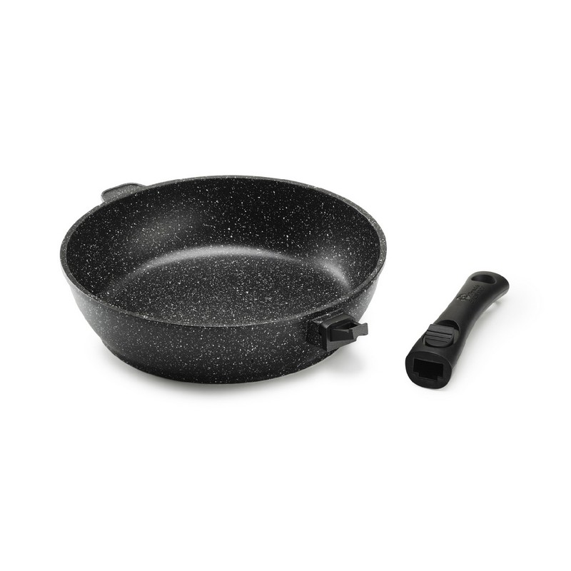 PREMIUM - SAUTEUSE 24 CM FONTE D'ALUMINIUM MANCHE AMOVIBLE AVEC COUVERCLE VERRE BOITE COULEUR PREMIUM - SAUTEUSE 24 CM FONTE D'ALUMINIUM MANCHE AMOVIBLE AVEC COUVERCLE VERRE BOITE COULEUR