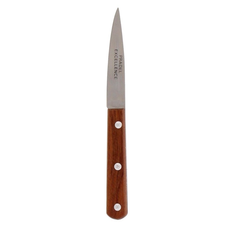 PRADEL - COUTEAU OFFICE 8 CM MANCHE BOIS 3 RIVETS VRAC