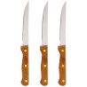PRADEL - LOT 3 COUTEAUX STEAK 12 CM MANCHES BOIS 3 RIVETS VRAC PRADEL - LOT 3 COUTEAUX STEAK 12 CM MANCHES BOIS 3 RIVETS VRAC