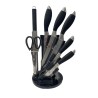 ESSENTIELS - BLOC COUTEAUX ET ACCESSOIRES TOURNANT 7 PIECES BOITE COULEUR