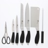 ESSENTIELS - BLOC COUTEAUX ET ACCESSOIRES TOURNANT 7 PIECES BOITE COULEUR