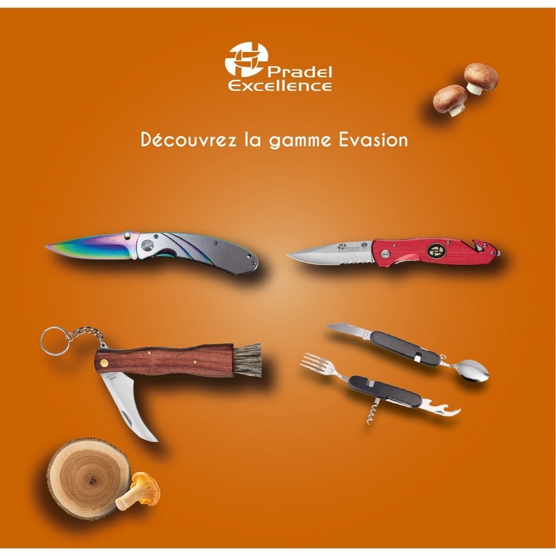 EVASION - COUTEAU DE POCHE INTERVENTION 8.5 CM SUR CARTE EVASION - COUTEAU DE POCHE INTERVENTION 8.5 CM SUR CARTE