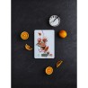 ASTUCIEUX - BALANCE DE CUISINE EN VERRE TREMPE DECOR AGRUMES - BOITE COULEUR