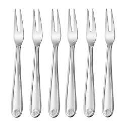 RIGA - LOT DE 6 FOURCHETTES A ESCARGOT INOX EN VRAC