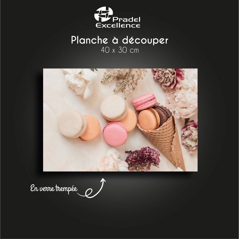 PLANCHE EN VERRE TREMPE - RECTANGLE 40X30CM - MACARON - BOITE COULEUR PLANCHE EN VERRE TREMPE - RECTANGLE 40X30CM - MACARON - BOITE COULEUR
