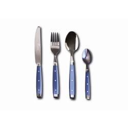 QUITO - MENAGERE 24 PIECES INDIGO BOITE COULEUR