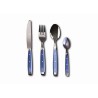 QUITO - MENAGERE 24 PIECES INDIGO BOITE COULEUR