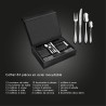 MENAGERE MIROIR 84 PIECES DANS COFFRET NOIR MENAGERE MIROIR 84 PIECES DANS COFFRET NOIR