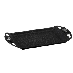 Plancha antiadhésive 48 × 28 cm en fonte d’aluminium – Protège-poignées amovibles