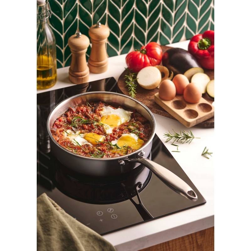 LUMIA - SAUTEUSE 28 CM INOX MANCHE FIXE AVEC COUVERCLE BOITE COULEUR