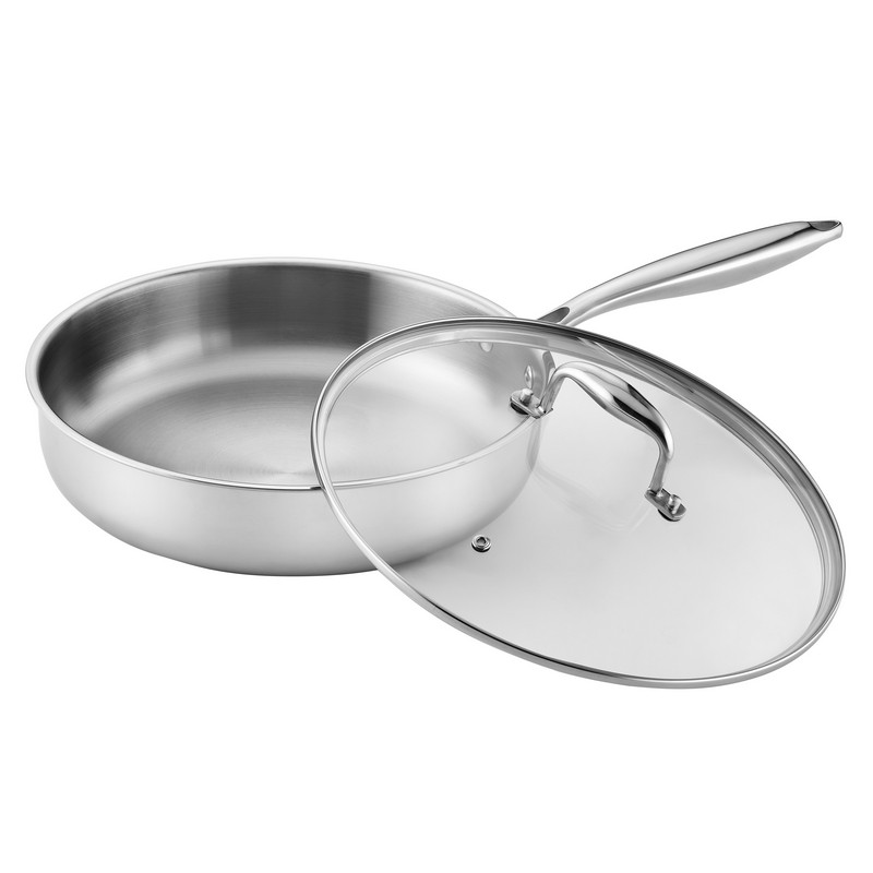 LUMIA - SAUTEUSE 28 CM INOX MANCHE FIXE AVEC COUVERCLE BOITE COULEUR