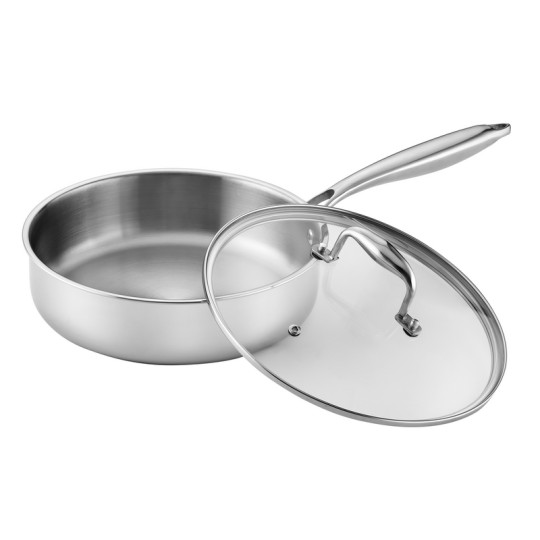LUMIA - SAUTEUSE 24 CM INOX MANCHE FIXE AVEC COUVERCLE BOITE COULEUR