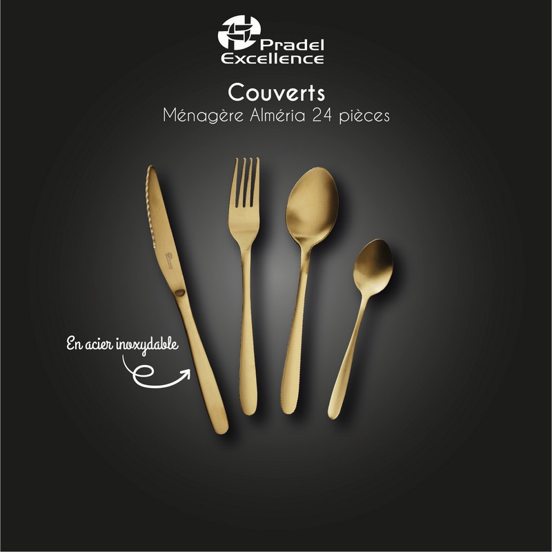 MENAGERE 24 PIECES INOX