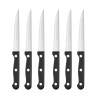 LOT 6 COUTEAUX STEAK 11 CM MANCHES ABS 3 RIVETS