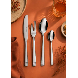 Ménagère 24 couverts en inox Célia – Design épuré avec détails en relief