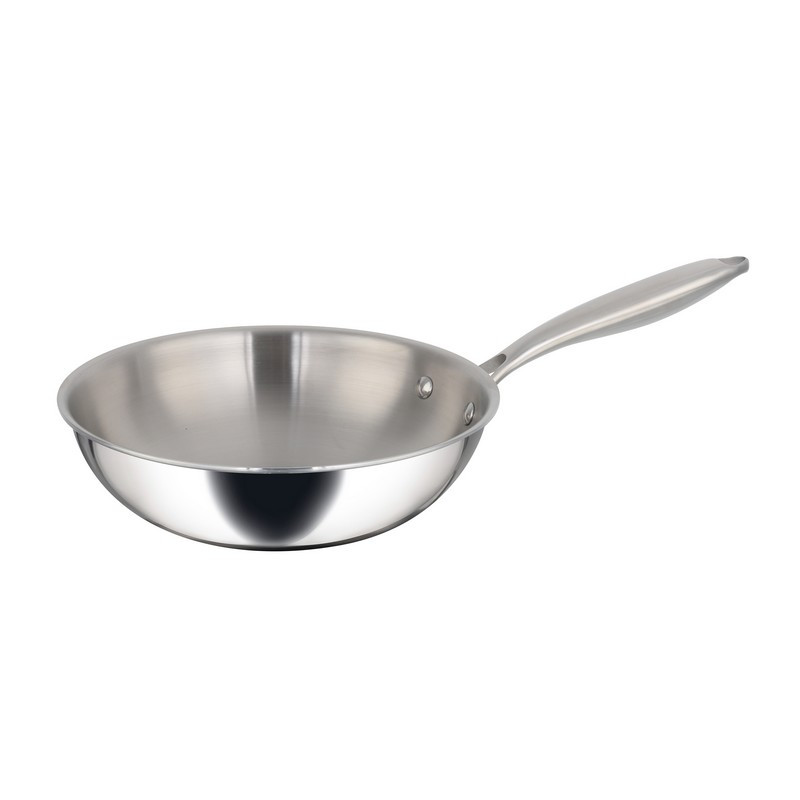 Wok robuste 24 cm en inox...