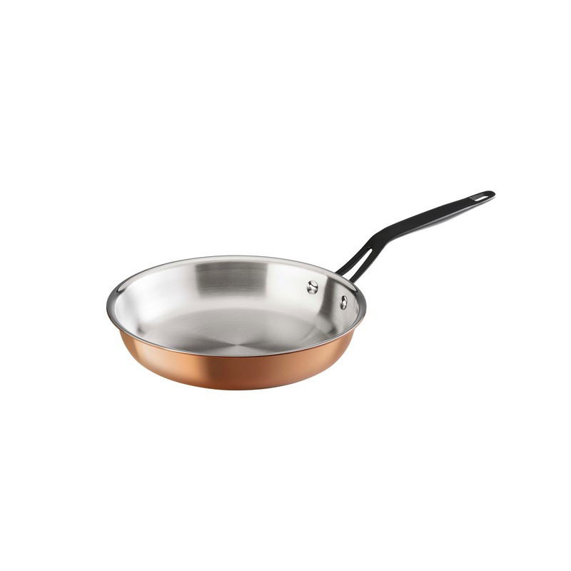 Poêle 24 cm en inox 3-plis...
