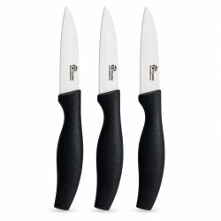 Set de 3 couteaux office à lame en céramique – Pour une découpe nette et précise