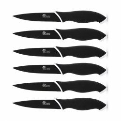 Coffret de 6 couteaux à steak – Lames noires avec revêtement antiadhésif