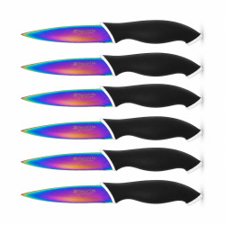 Coffret de 6 couteaux à steak – Revêtement en titane