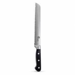 Couteau à pain 20 cm – Manche noir 3 rivets