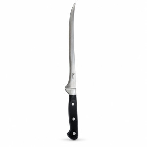 Couteau filet de sole 20 cm – Manche noir 3 rivets