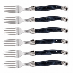 Set de 6 fourchettes Laguiole – Manches gris effet marbré