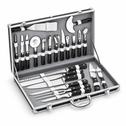 Valise de cuisinier professionnelle 22 pièces – 7 couteaux et 15 ustensiles