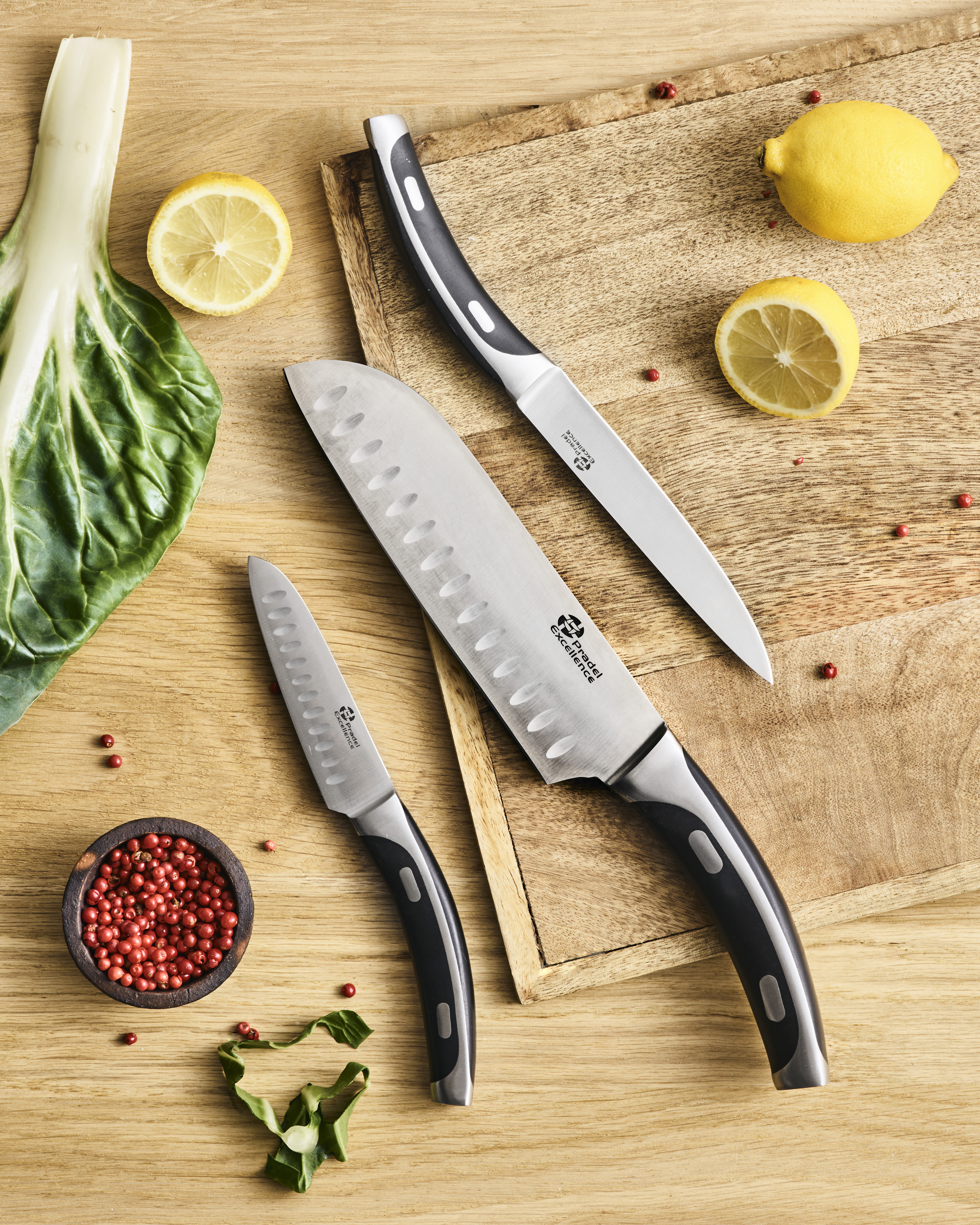 3 couteaux Santoku Pradel excellence