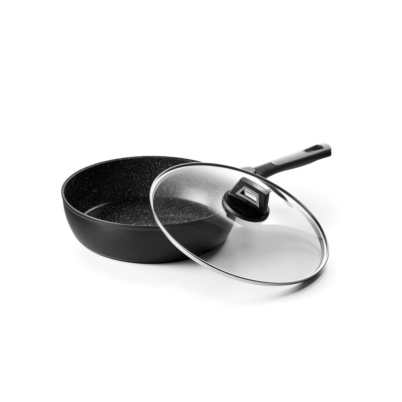 PIERRA SAUTEUSE 28 cm INTERIEUR FAÇON PIERRE EXTERIEUR NOIR