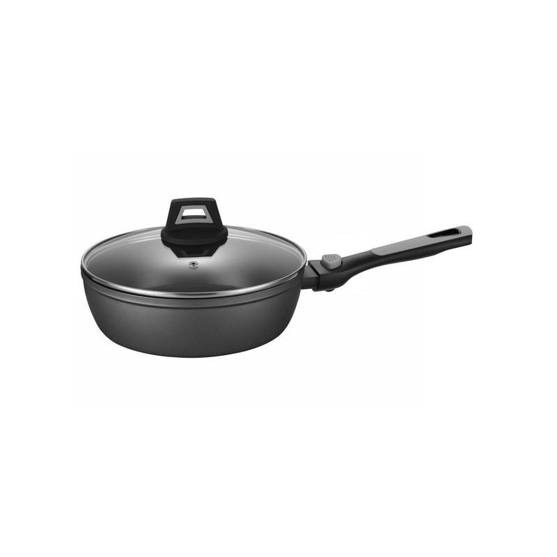 PIERRA SAUTEUSE 28 cm INTERIEUR FAÇON PIERRE EXTERIEUR NOIR