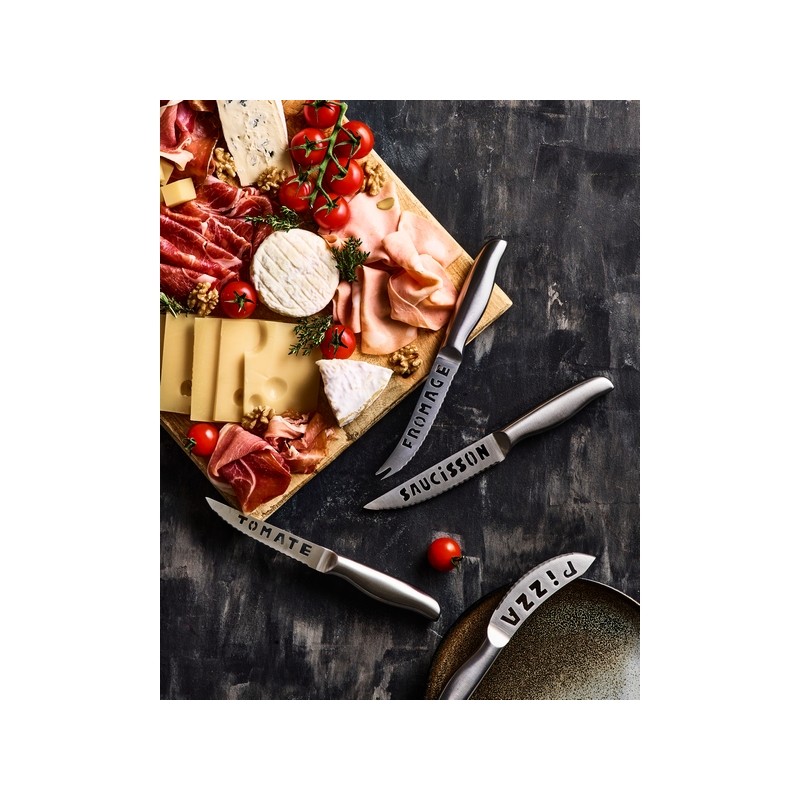 ESCAPADE - COUTEAU TOMATE TOUT INOX SUR CARTE
