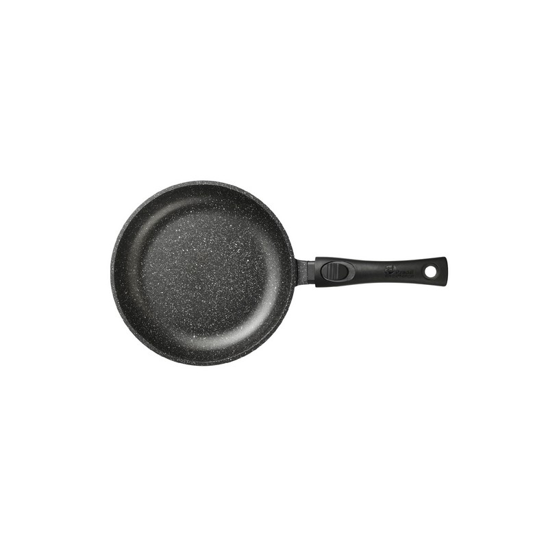 PREMIUM - POELE 24 CM FONTE D'ALUMINIUM MANCHE AMOVIBLE BOITE COULEUR