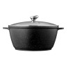 PREMIUM - FAITOUT 36 CM FONTE D'ALUMINIUM AVEC COUVERCLE VERRE BOITE COULEUR