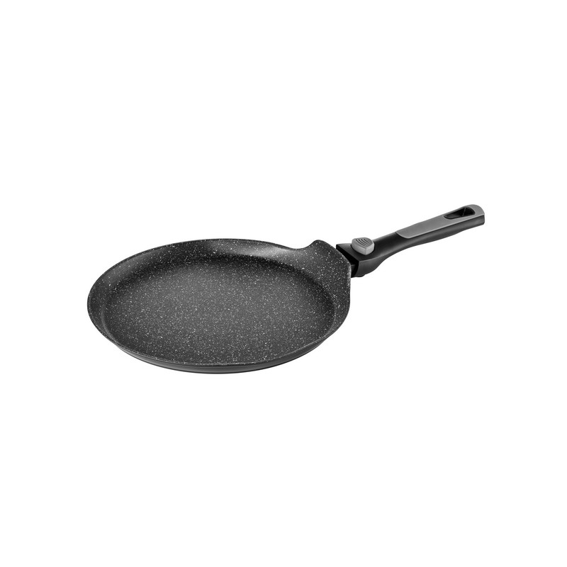 Kamberg Poêle à Crêpe 32 Cm Manche Amovible - Fonte D'Aluminium Revêtement Pierre Induction - Sans PFOA