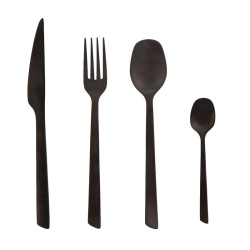 MONA BLACK - MENAGERE 24 PIECES INOX BOITE COULEUR