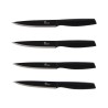 ESSENTIELS - SET 4 COUTEAUX STEAK LAME NOIRE BOITE COULEUR