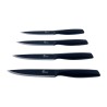 ESSENTIELS - SET 4 COUTEAUX STEAK LAME NOIRE BOITE COULEUR