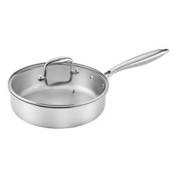 LUMIA - SAUTEUSE 24 CM INOX MANCHE FIXE AVEC COUVERCLE BOITE COULEUR