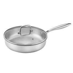 LUMIA - SAUTEUSE 28 CM INOX MANCHE FIXE AVEC COUVERCLE BOITE COULEUR