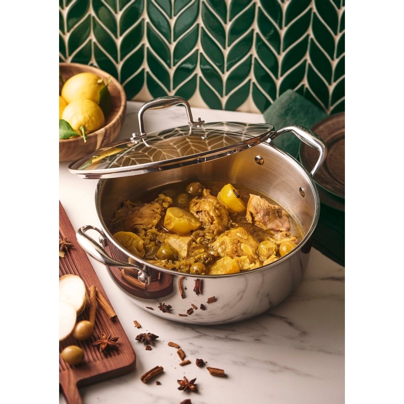 LUMIA - FAITOUT 24 CM INOX AVEC COUVERCLE BOITE COULEUR