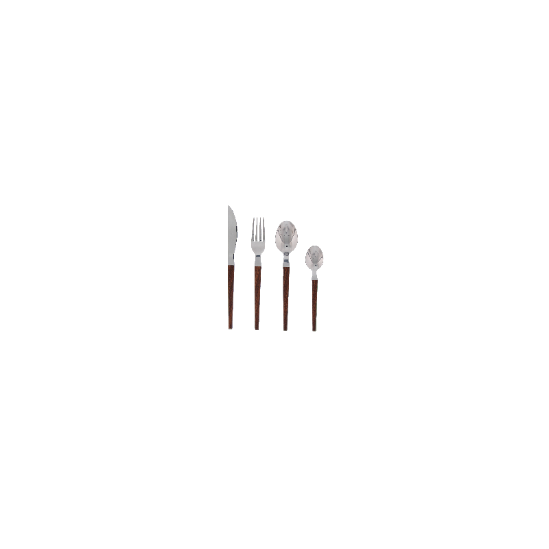 PERTH - MENAGERE 24 PIECES FACON BOIS BOITE COULEUR