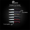LES BOISES - SET 6 COUTEAUX DE TABLE MANCHES BOIS COFFRET COULEUR