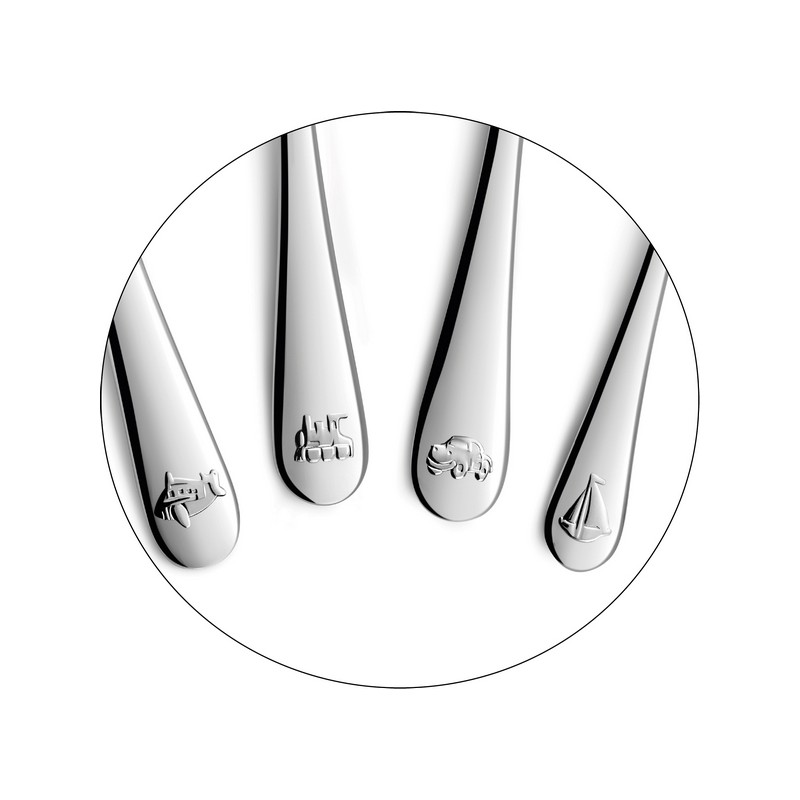 KIDDO COFFRET BOIS 4 COUVERTS ENFANT INOX