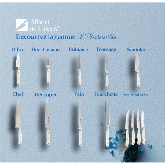 L'IRRESISTIBLE - FOURCHETTE A DECOUPER SUR CARTE