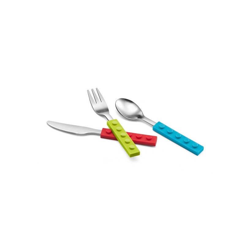 LUDO - SET 3 COUVERTS ENFANT MANCHES EMBOITABLES BOITE COULEUR LUDO - SET 3 COUVERTS ENFANT MANCHES EMBOITABLES BOITE COULEUR