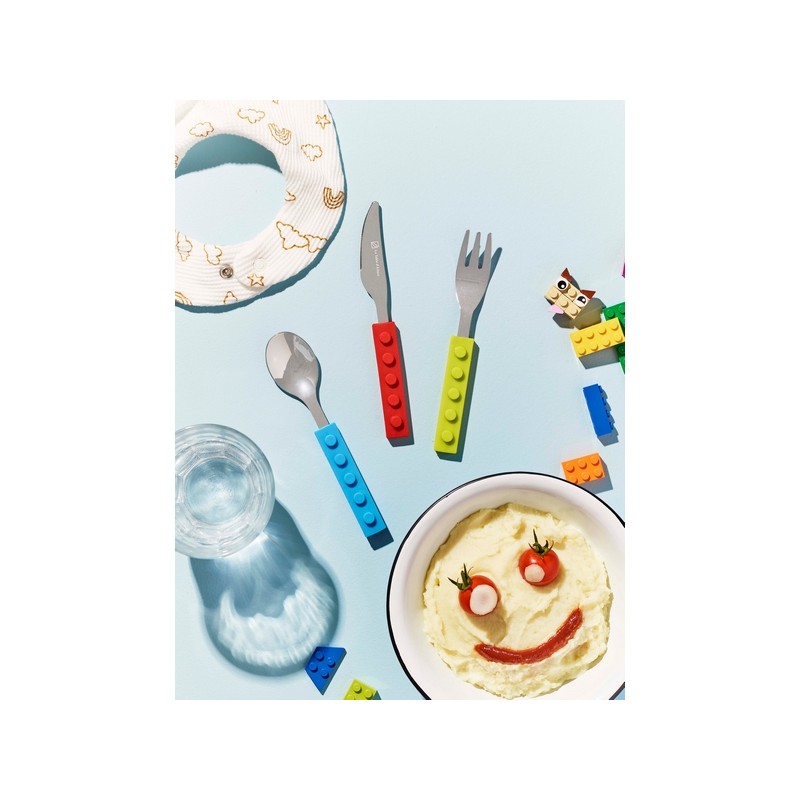 LUDO - SET 3 COUVERTS ENFANT MANCHES EMBOITABLES BOITE COULEUR LUDO - SET 3 COUVERTS ENFANT MANCHES EMBOITABLES BOITE COULEUR