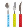 LUDO - SET 3 COUVERTS ENFANT MANCHES EMBOITABLES BOITE COULEUR LUDO - SET 3 COUVERTS ENFANT MANCHES EMBOITABLES BOITE COULEUR