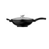 WOK 32 cm AVEC COUVERCLE VERRE FAÇON PIERRE WOK 32 cm AVEC COUVERCLE VERRE FAÇON PIERRE