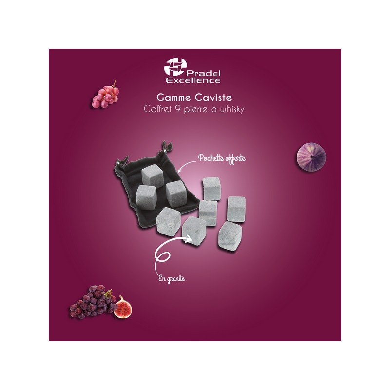 COFFRET 9 PIERRES A WHISKY RAFRAICHISSANTES